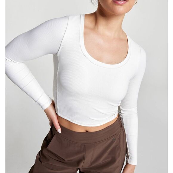 NWT Calia long sleeve crop top w support , Small $55 C46 - Picture 1 of 5
